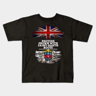 British Grown With Saint Barth Roots - Gift for Saint Barth With Roots From Saint Barthelemy Kids T-Shirt